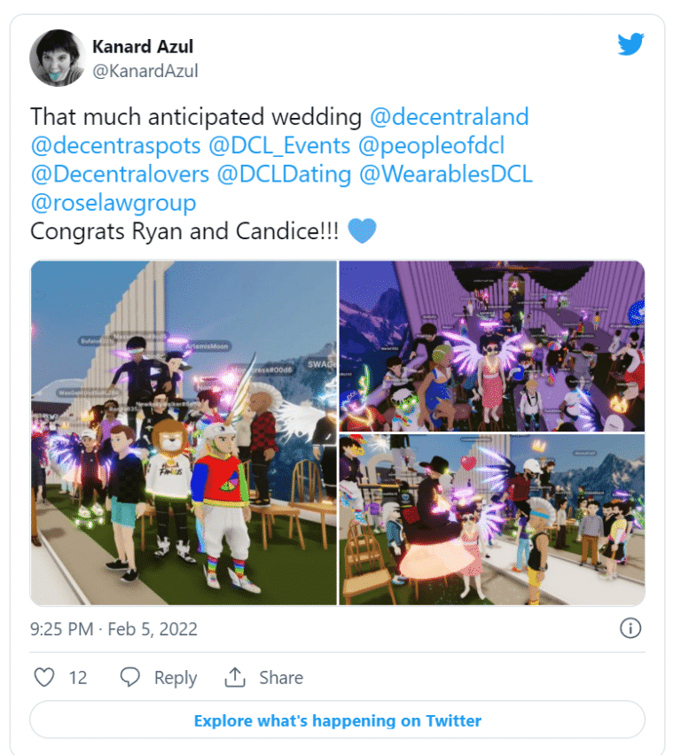 دیسنترالند اولین عروسی متاورسی را میزبانی کرد